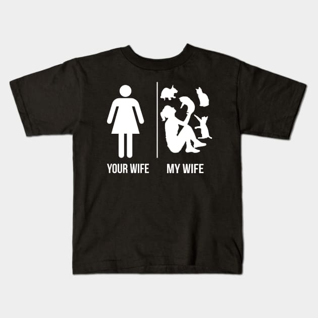 Your Wife - My Wife Cat Lover T-Shirt Kids T-Shirt by padma